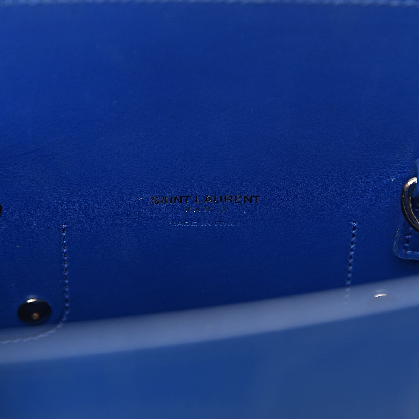 Calfskin Crocodile Embossed Small Sac De Jour Royal Blue