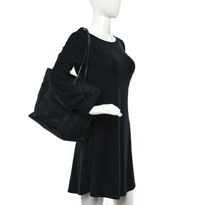 Prada Tessuto Nylon Saffiano Vela Tote Black 3 of 8