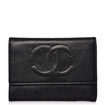 Chanel Caviar Timeless CC Wallet Black 1 of 9