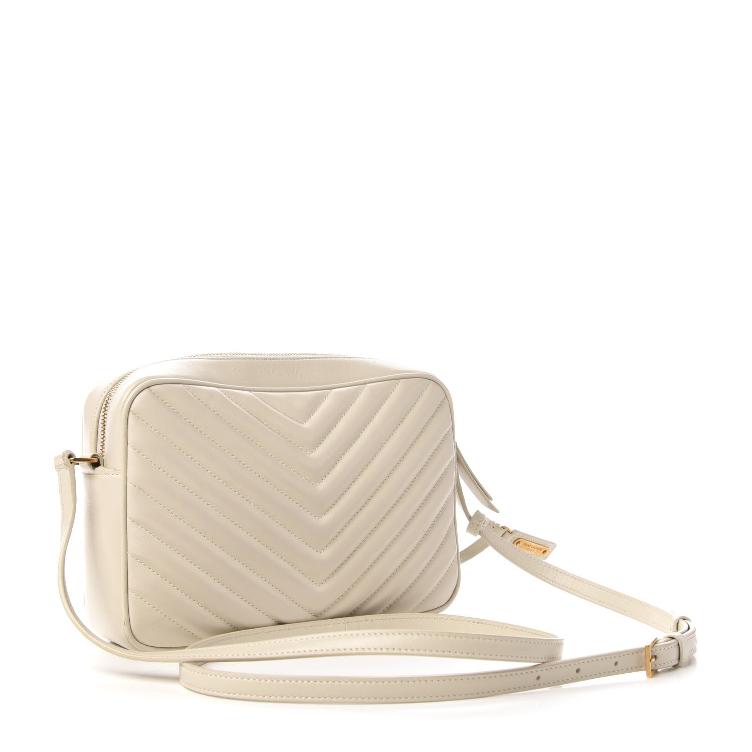 Saint Laurent Calfskin Matelasse Monogram Lou Camera Bag Blanc Vintage 3 of 11
