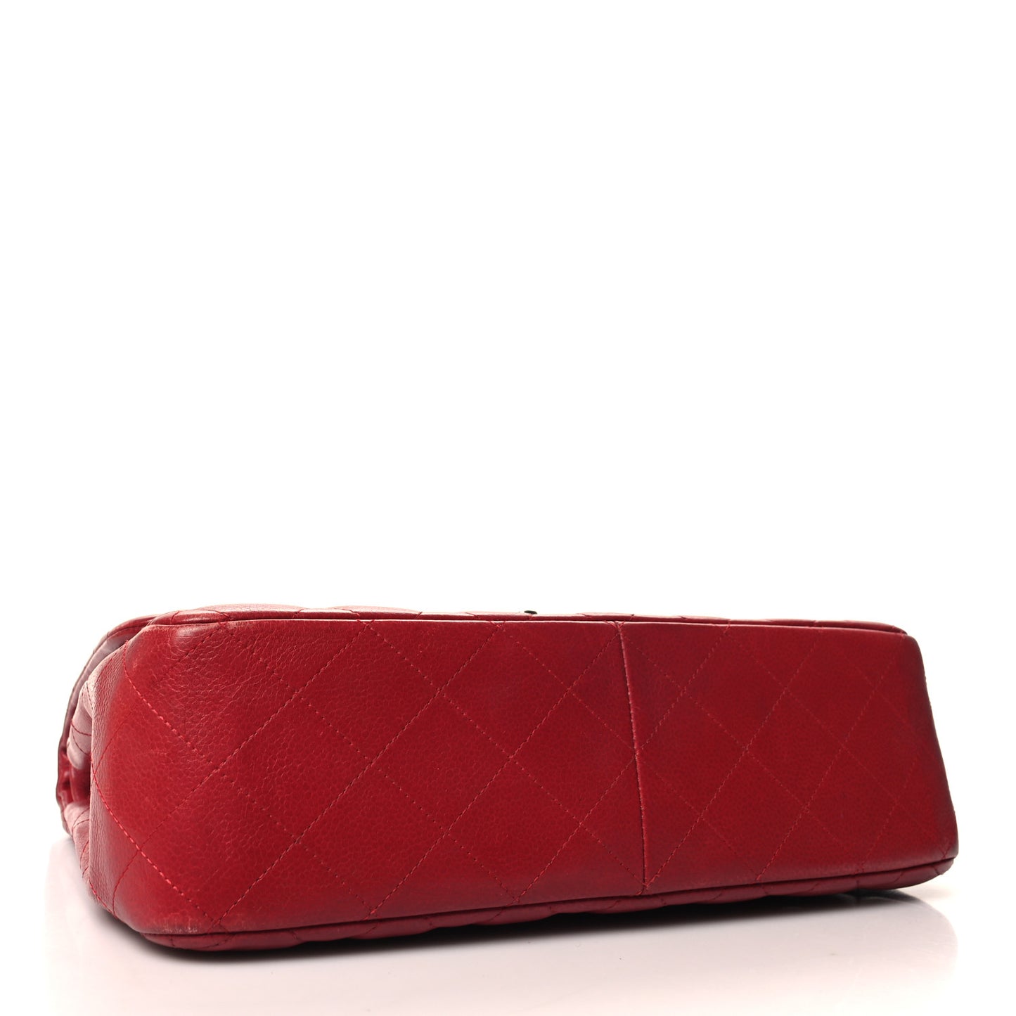 Caviar Quilted Jumbo Double Flap Red