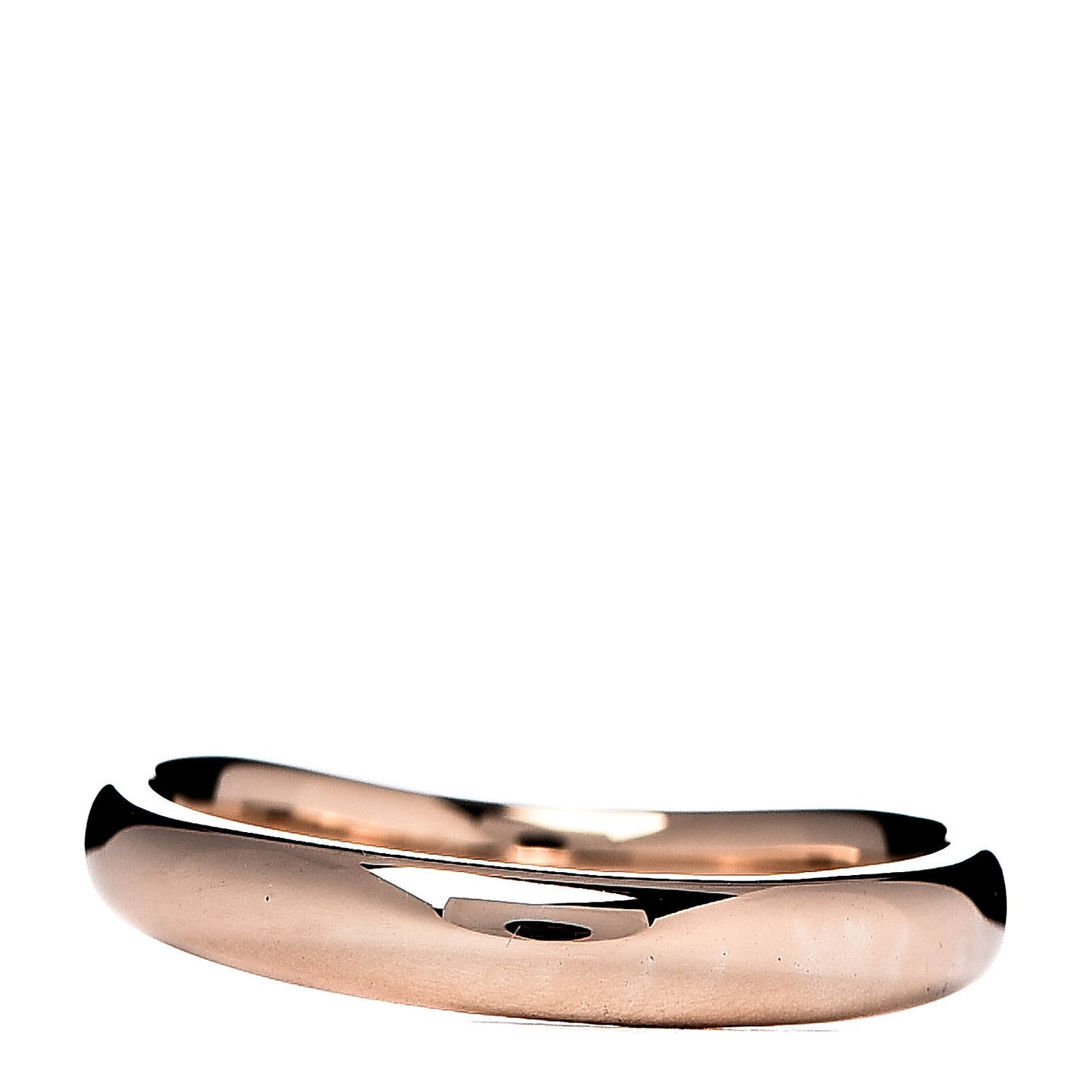 18K Rose Gold Diamond Elsa Peretti Open Heart Band Ring 50 5.25