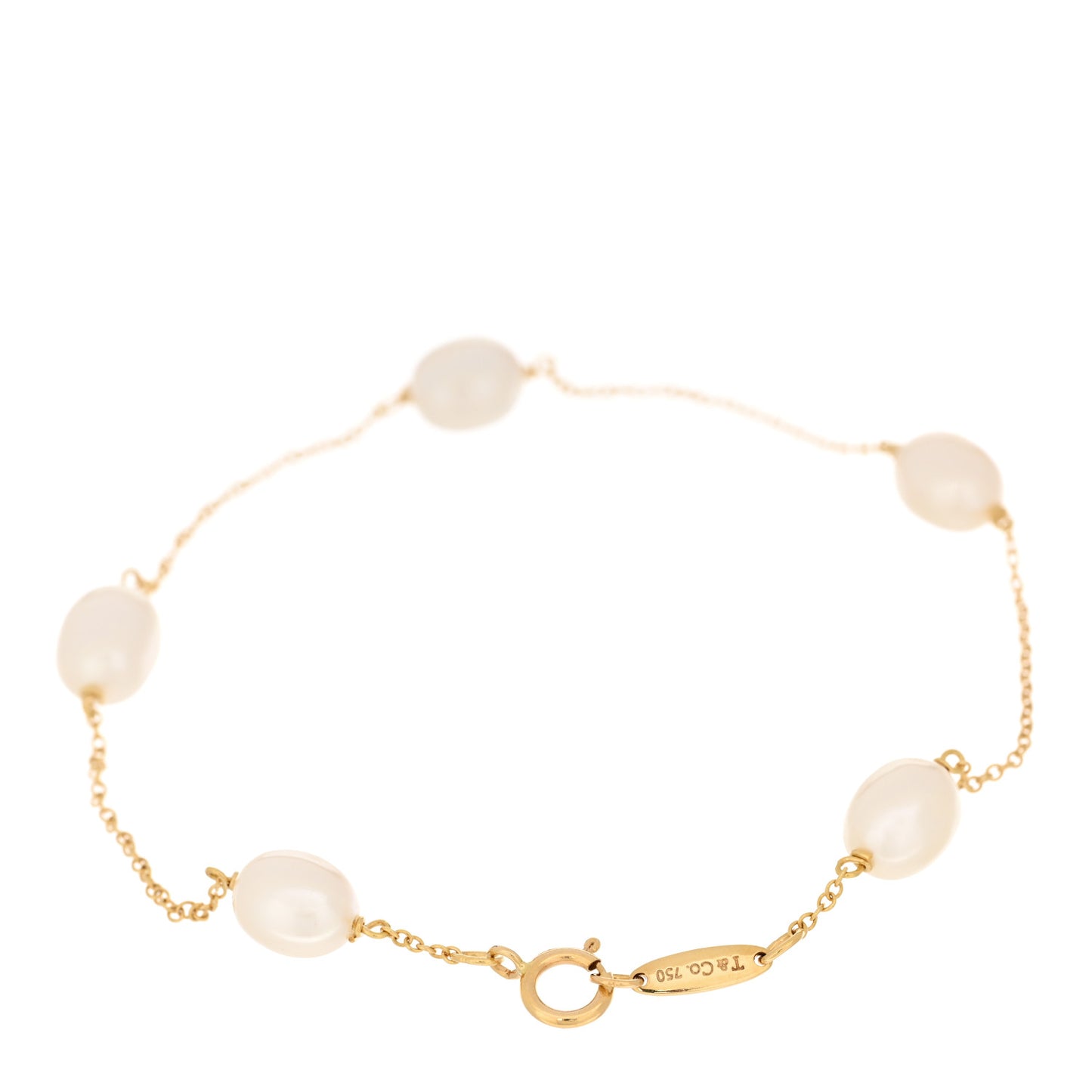 18K Yellow Gold Cultured Pearl 6-6.5mm Elsa Peretti Pearls By The Yard Bracelet