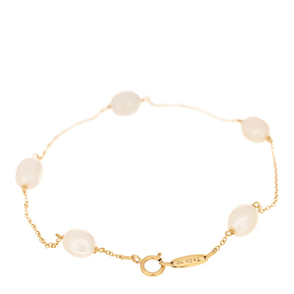 Tiffany 18K Yellow Gold Cultured Pearl 6-6.5mm Elsa Peretti Pearls By The Yard Bracelet 2 of 3