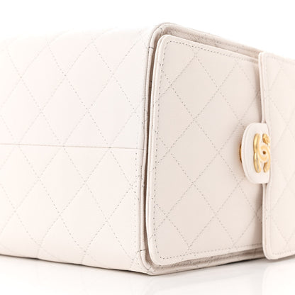 Chanel Caviar Quilted Medium Chanel 25 Handbag White 12 of 15
