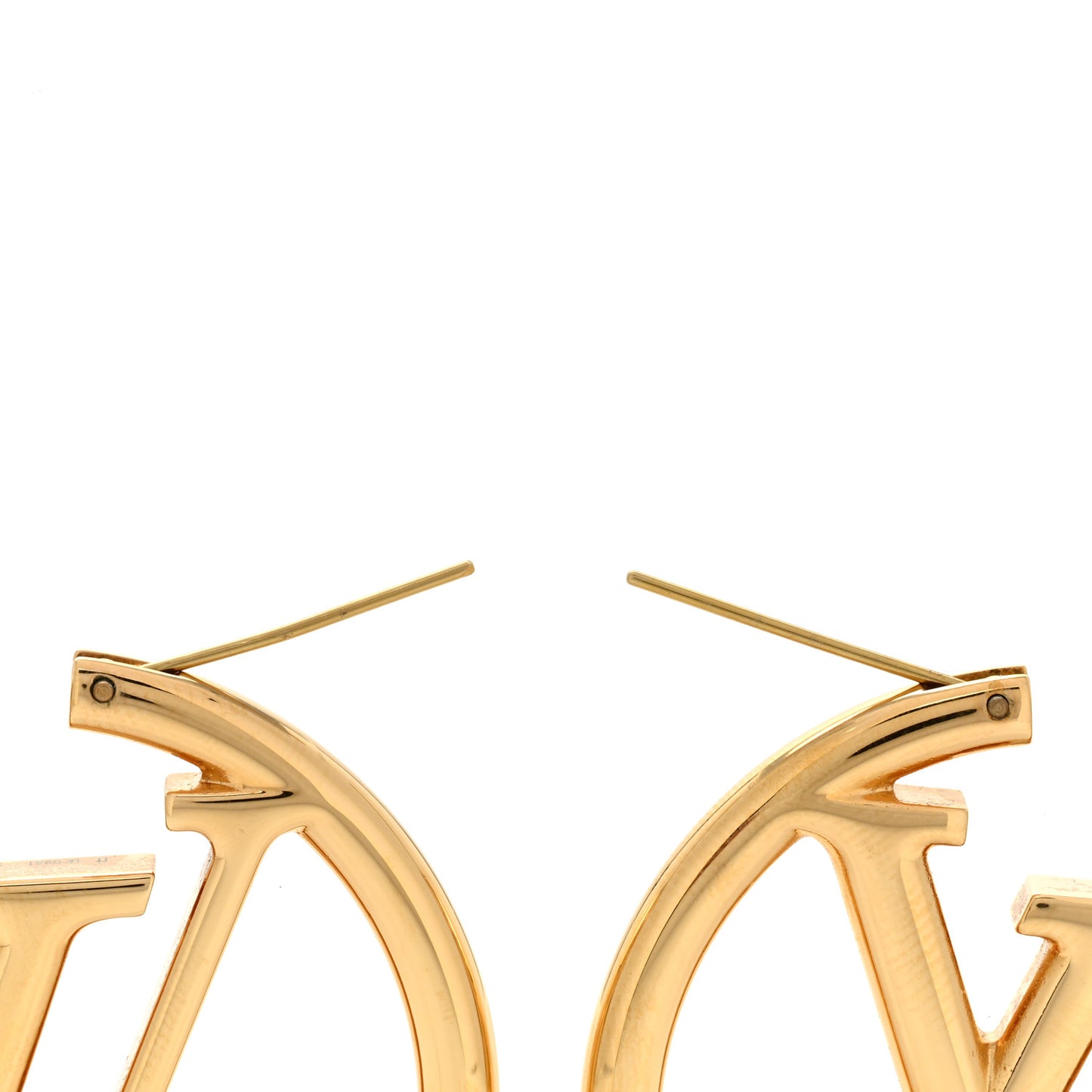 Metal Louise Hoop Earrings Gold