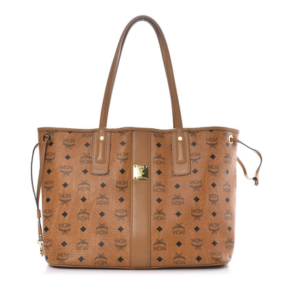 MCM Visetos Medium Liz Reversible Shopper Tote Cognac 1 of 24