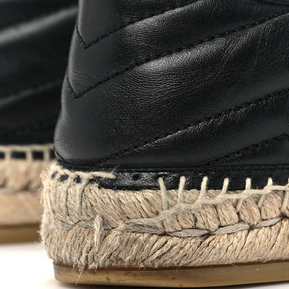 Gucci Nappa Matelasse GG Marmont Espadrilles 37.5 Black 9 of 9