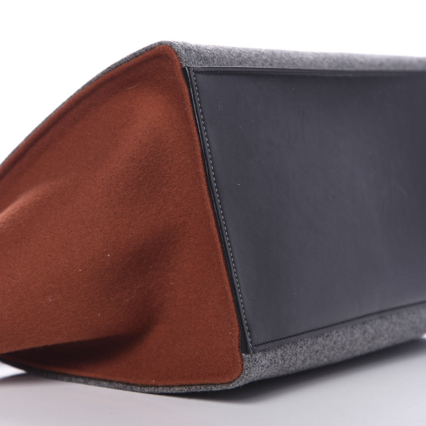 Felt Smooth Calfskin Tri-color Medium Trapeze Brick