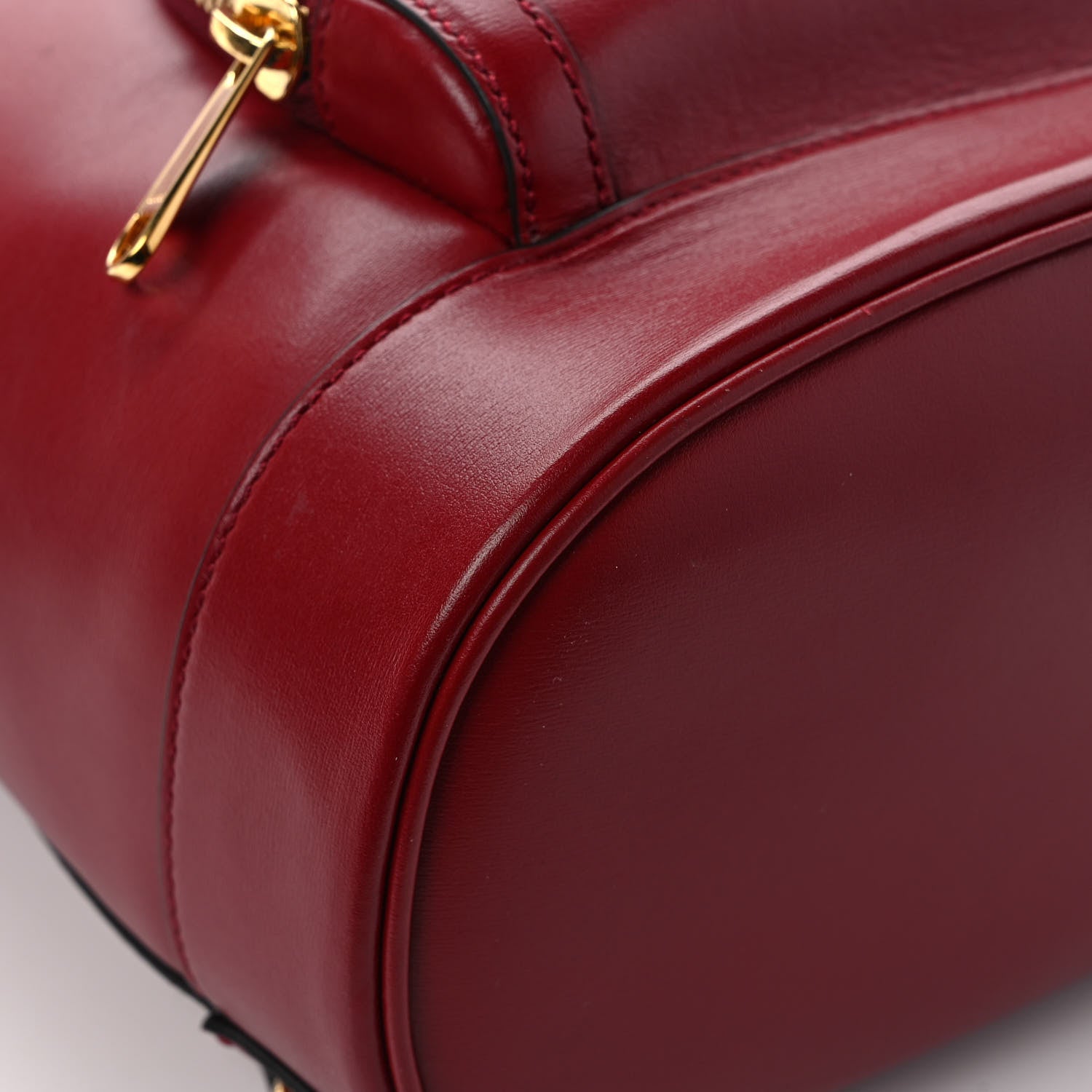 Gucci Boarded Plutone Calfskin Horsebit 1955 Single Buckle Backpack New Cherry Red 10 of 11