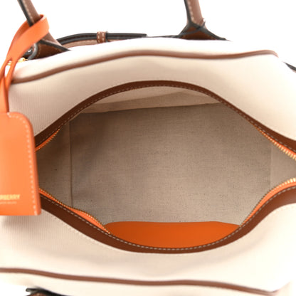 Burberry Cotton Canvas Small Logo Cube Bag Natural Tan 5 of 9