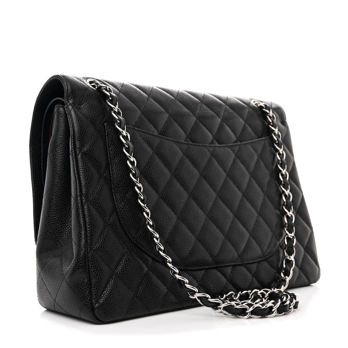 Caviar Quilted Maxi Double Flap Black
