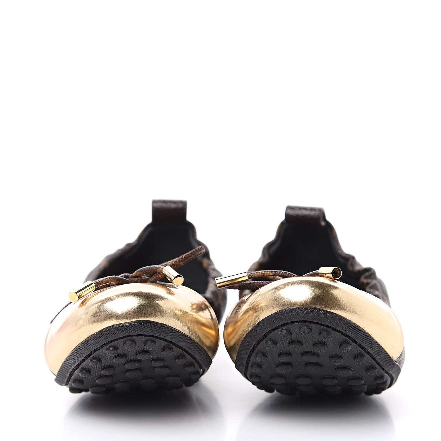 Louis Vuitton Monogram Flirty Ballet Flats 37 Gold 2 of 9