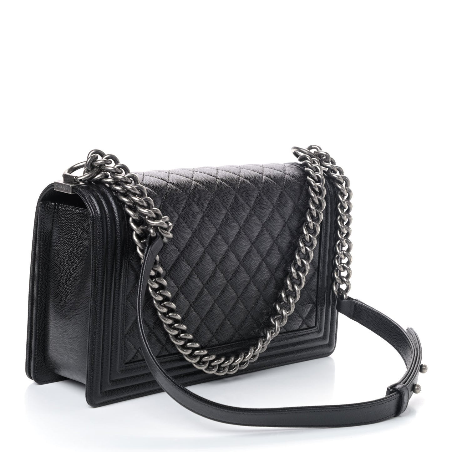 Caviar Quilted New Medium Boy Flap Black