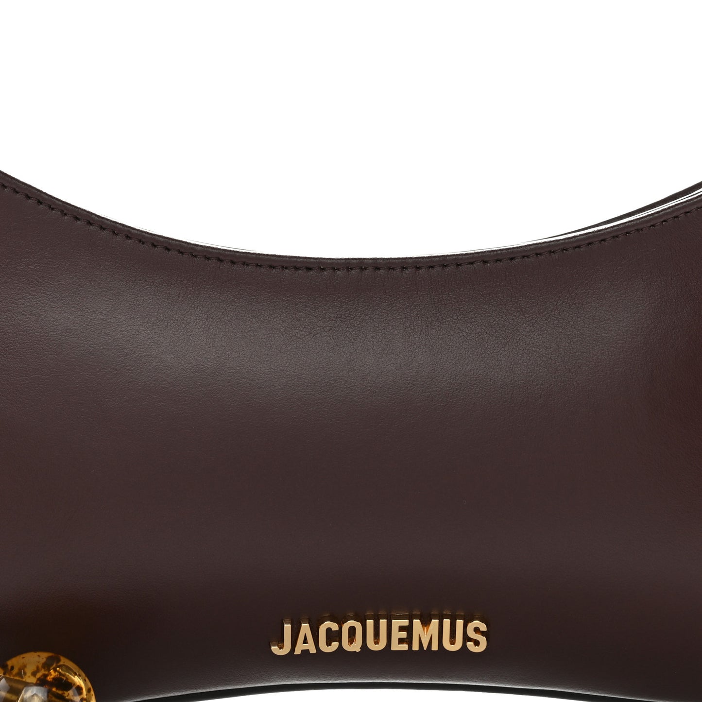 Smooth Calfskin Le Bisou Perle Medium Brown