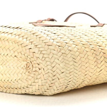 Prada Palmitto Vitello Woven Braided Large Basket Tote Bag Naturale Cognac 9 of 9