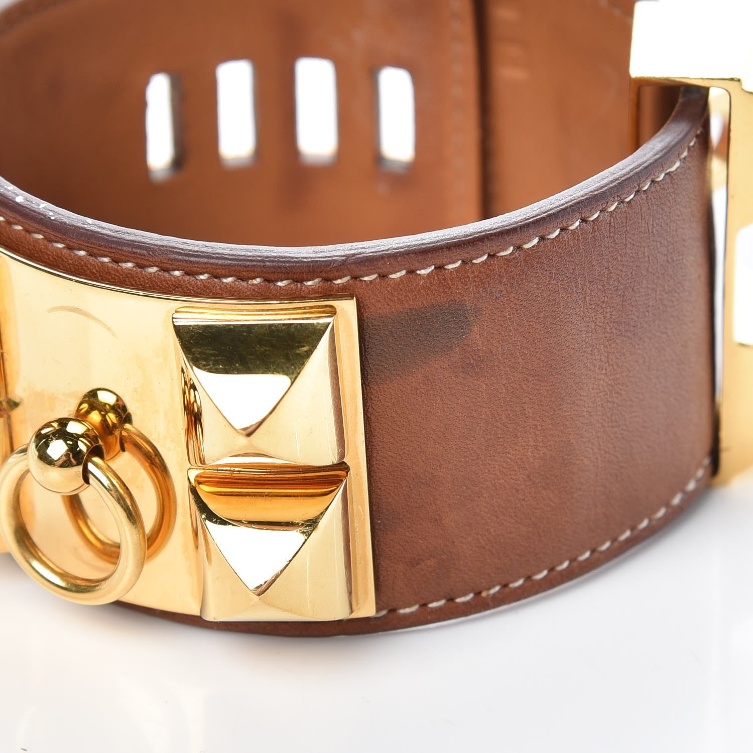 Hermes Barenia Collier de Chien CDC Bracelet S Fauve 8 of 10
