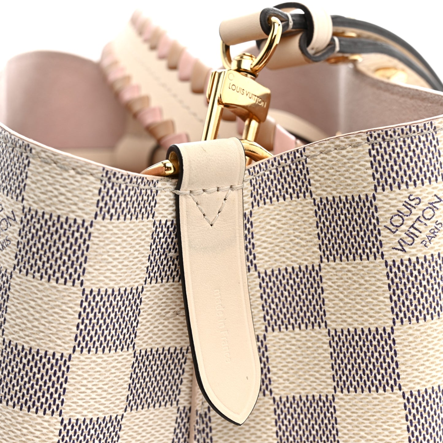 Damier Azur Braided Neonoe BB Pink