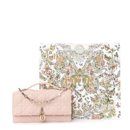 Christian Dior Lambskin Cannage Mini My Dior Top Handle Clutch Rose Poudre 13 of 13