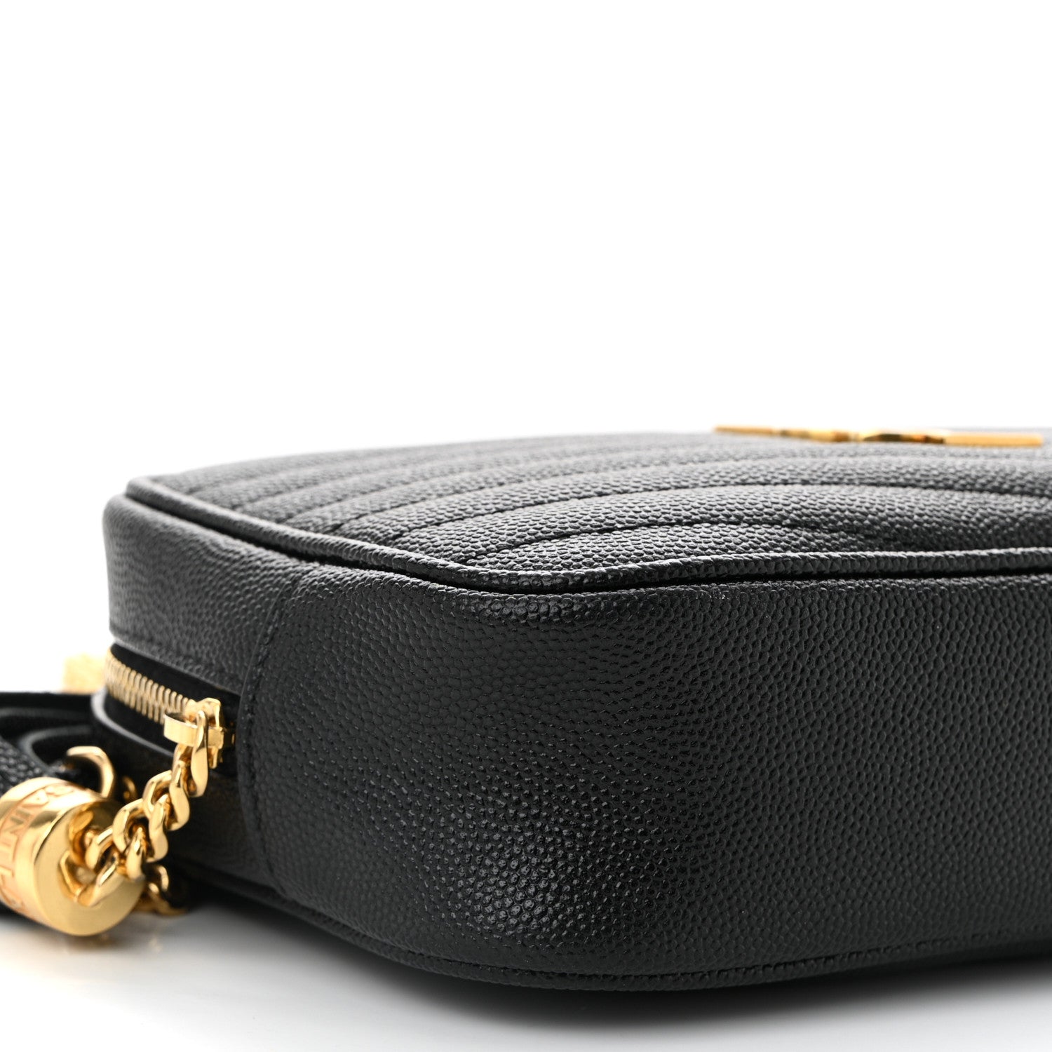Saint Laurent Grain De Poudre Matelasse Monogram Mini Lou Camera Bag Black 9 of 11