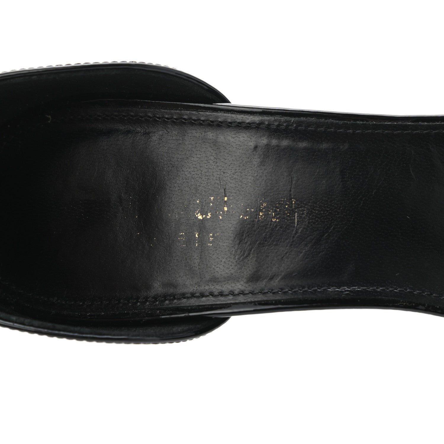 Saint Laurent Patent Calfskin Opyum 110 Sandals 38 Black 10 of 11
