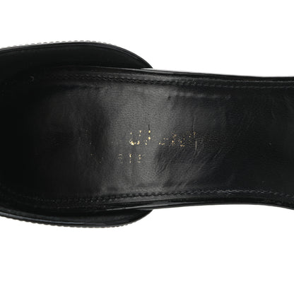 Saint Laurent Patent Calfskin Opyum 110 Sandals 38 Black 10 of 11
