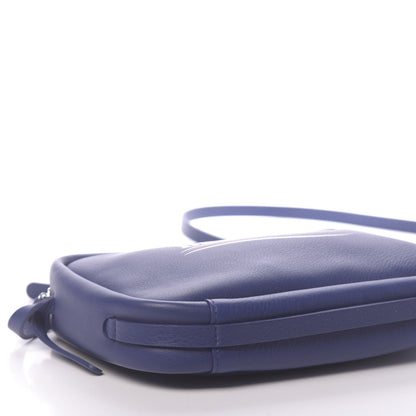 Balenciaga Calfskin Political Campaign Logo S Everyday Camera Bag Bleu 9 of 10