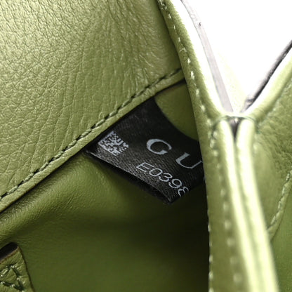 Gucci Roxy Calfskin Web Mini Blondie Shoulder Bag Salamander Green 7 of 11