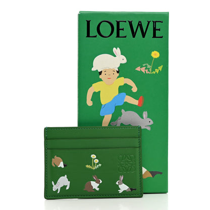 Loewe X SUNA FUJITA Nappa Bunny Card Holder Tropical Green 8 of 8
