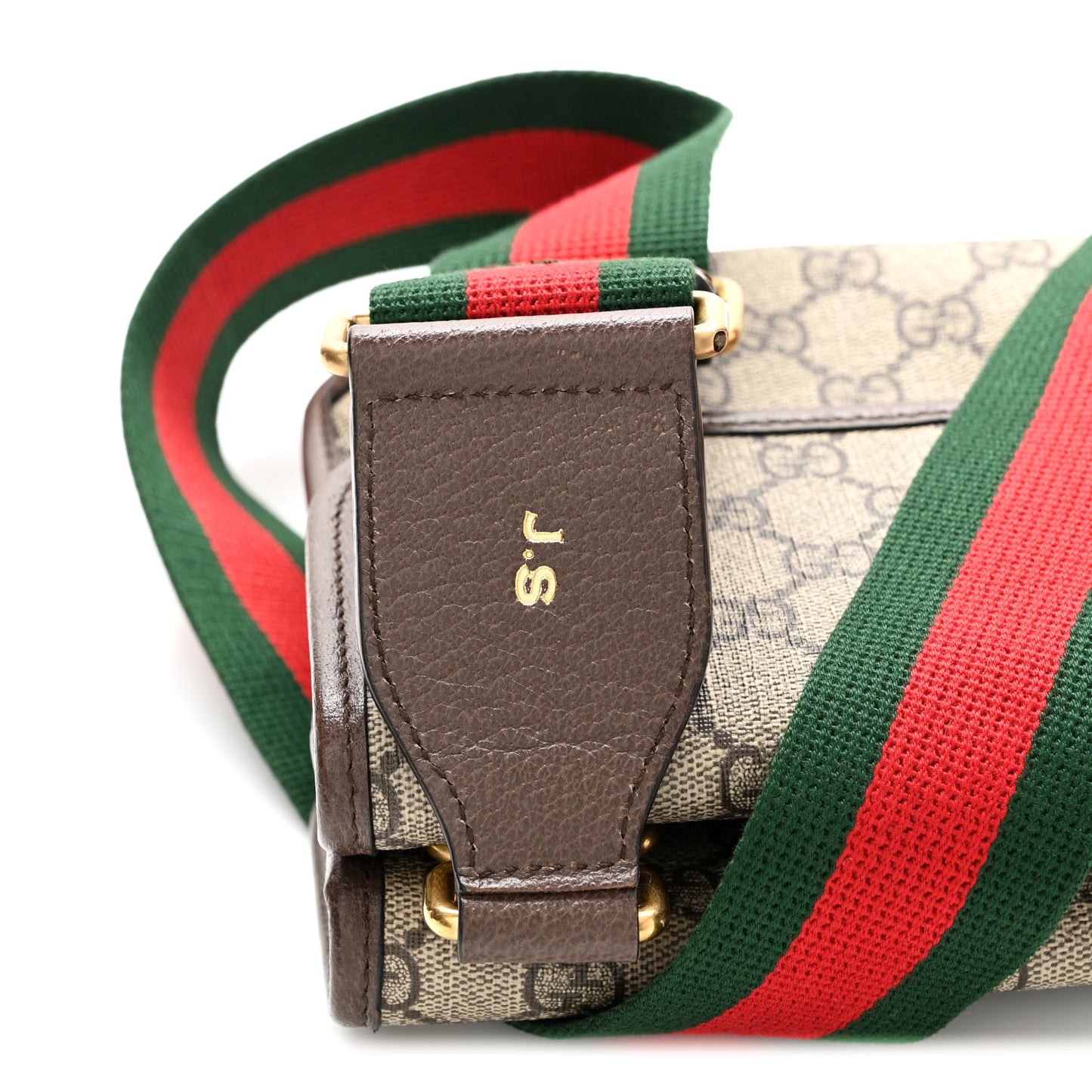 GG Supreme Monogram Web Small Neo Vintage Double Flap Messenger Bag Beige New Acero