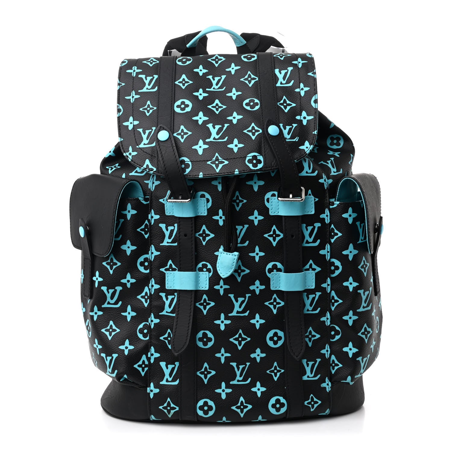 Louis Vuitton Monogram Playground Christopher MM Backpack Black Blue 1 of 9
