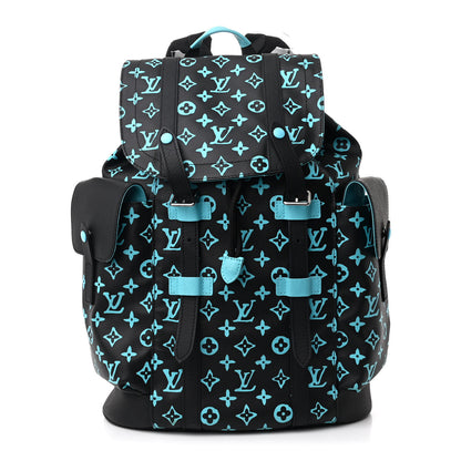Louis Vuitton Monogram Playground Christopher MM Backpack Black Blue 1 of 9