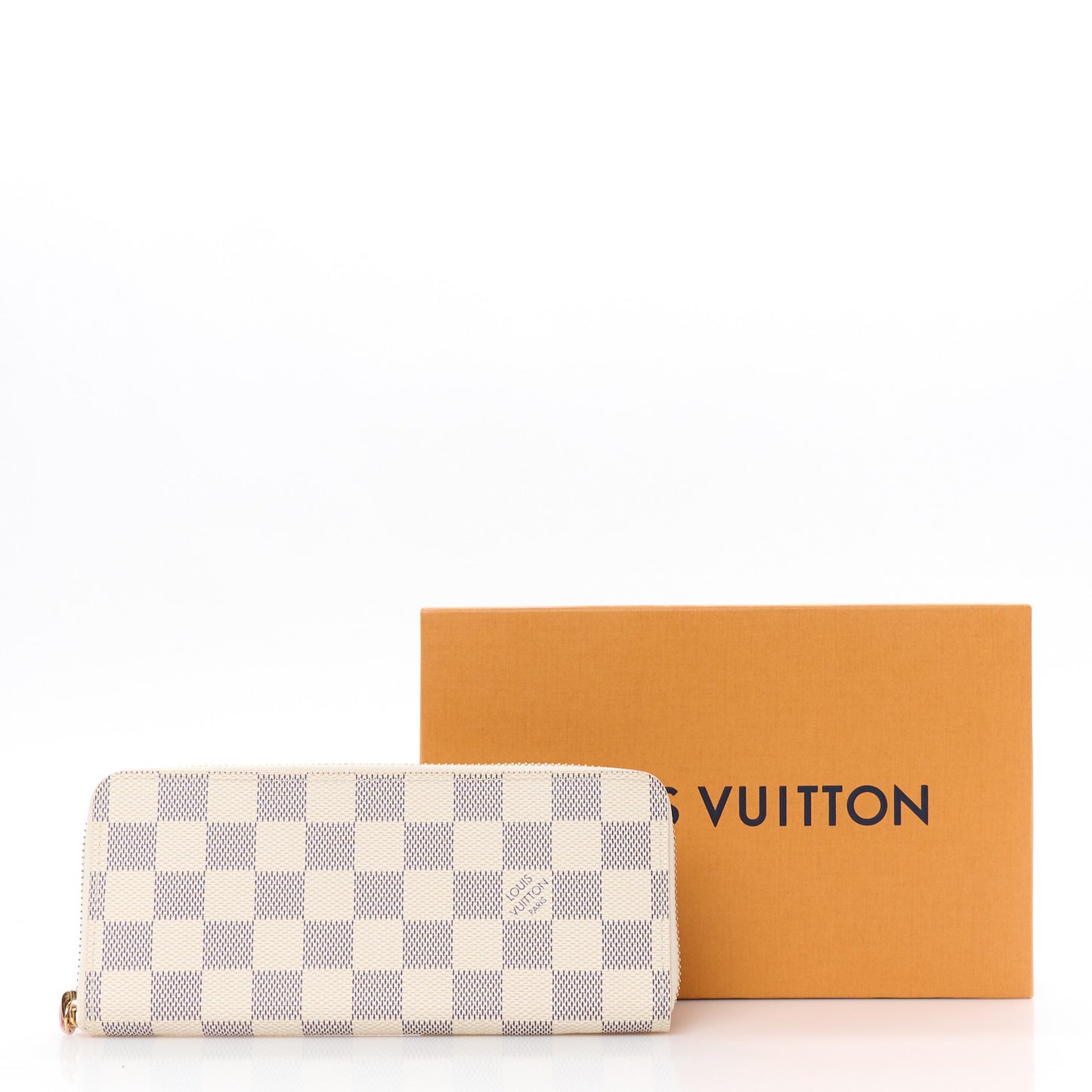Damier Azur Clemence Wallet Rose Ballerine