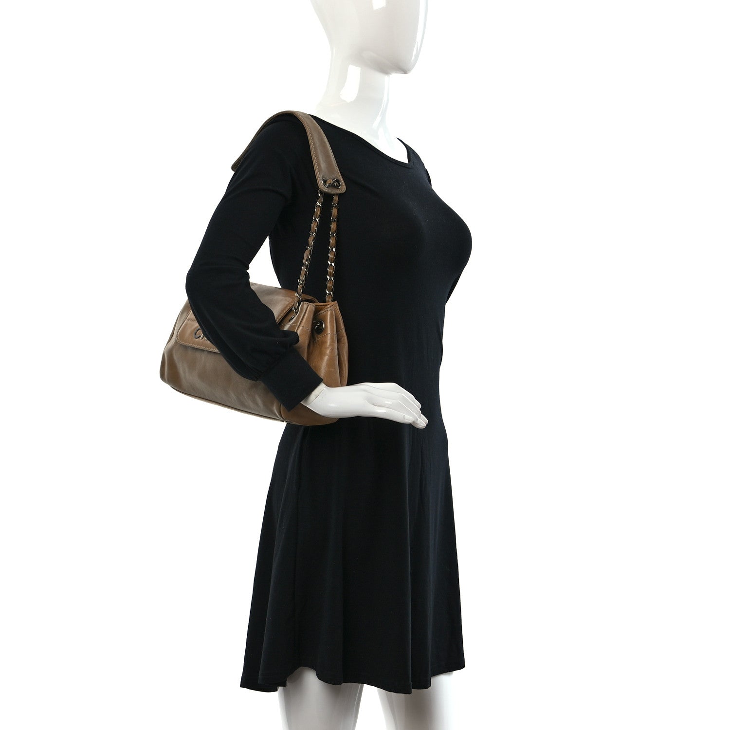 Chanel Lambskin Lax Accordion Flap Brown 2 of 9