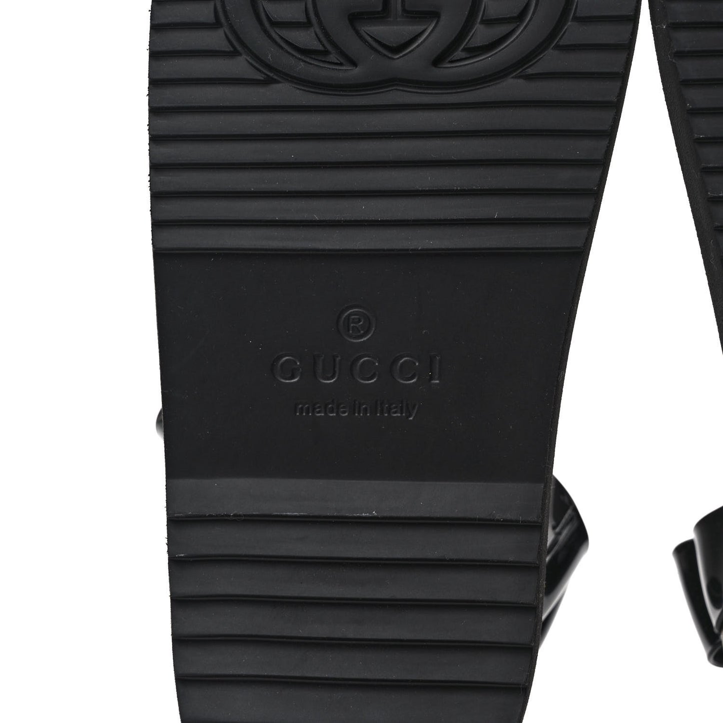 Rubber Mini Double G Womens Isla Dad Sandals 38 Black