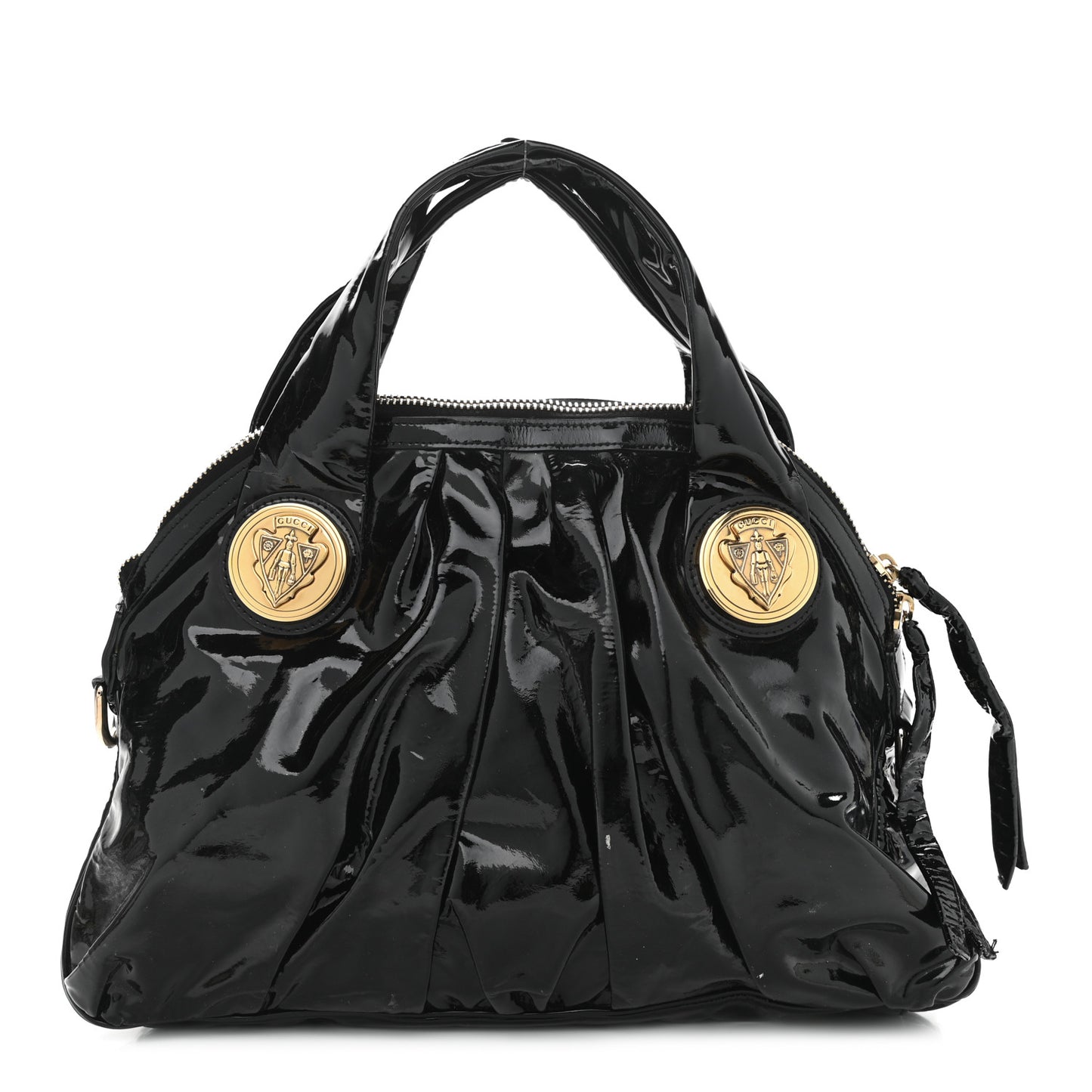 Patent Medium Hysteria Top Handle Bag Black
