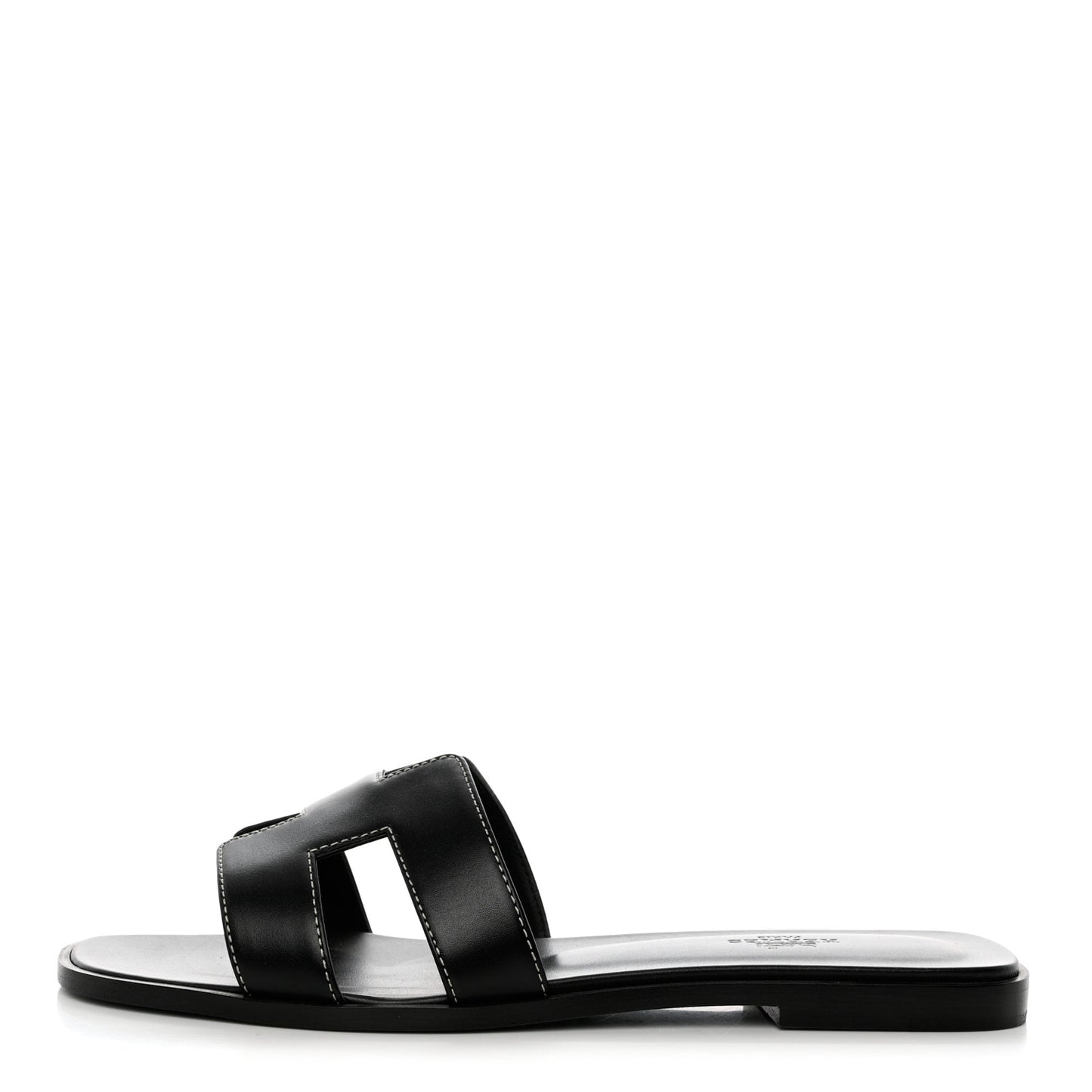 Box Calfskin Oran Sandals 39.5 Black