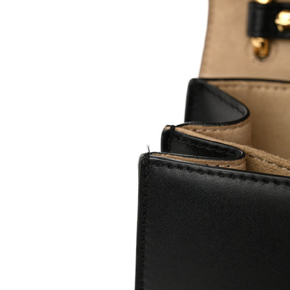 Fendi Vitello Liberty Bi-Color FF 1974 Embossed Chain Strap Kan U Shoulder Bag Black Maya 14 of 18