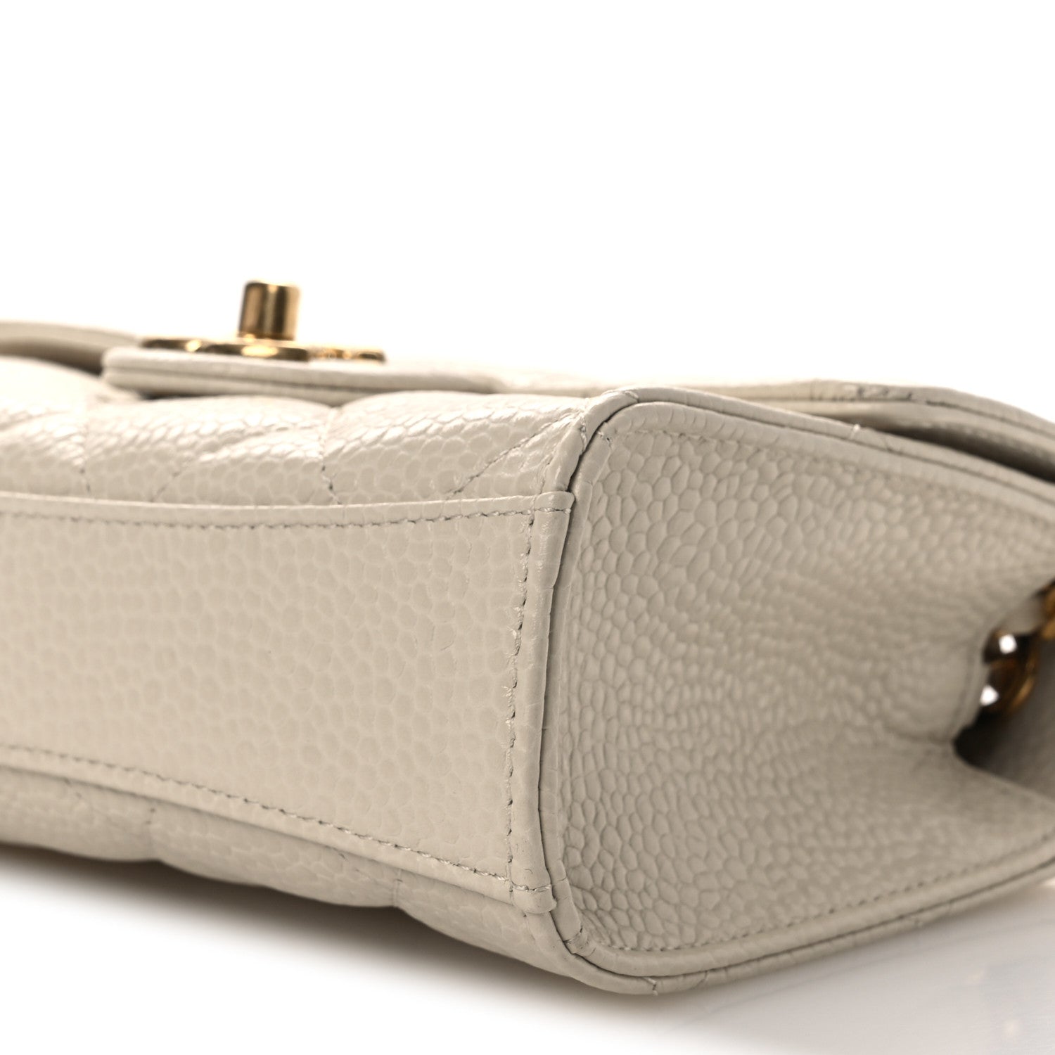 Chanel Caviar Quilted Mini Flap Bag Light Beige 10 of 13