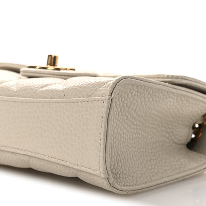 Chanel Caviar Quilted Mini Flap Bag Light Beige 10 of 13