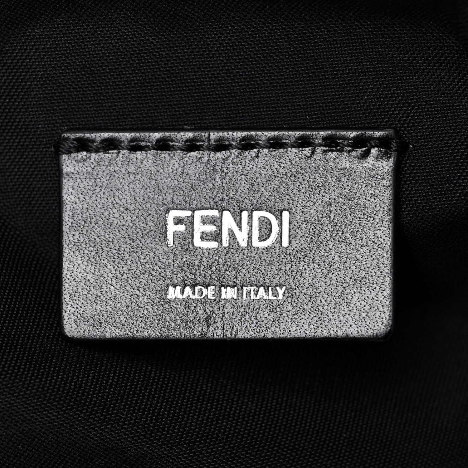 Fendi Recycled Fabric Jacquard Vitello Astro FF 1974 Medium Duffle Bag Asfalto Black 6 of 19
