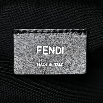 Fendi Recycled Fabric Jacquard Vitello Astro FF 1974 Medium Duffle Bag Asfalto Black 6 of 19