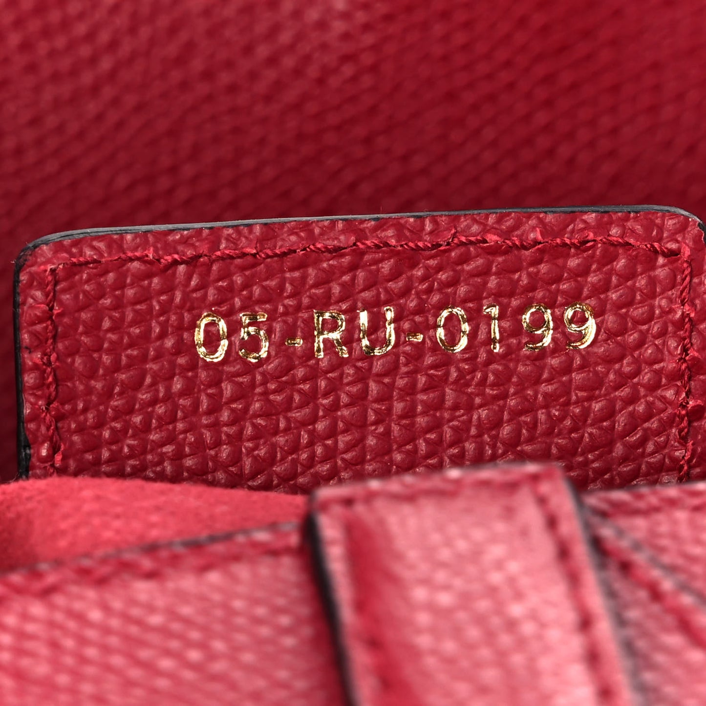 Grained Calfskin Saddle Bag Burgundy