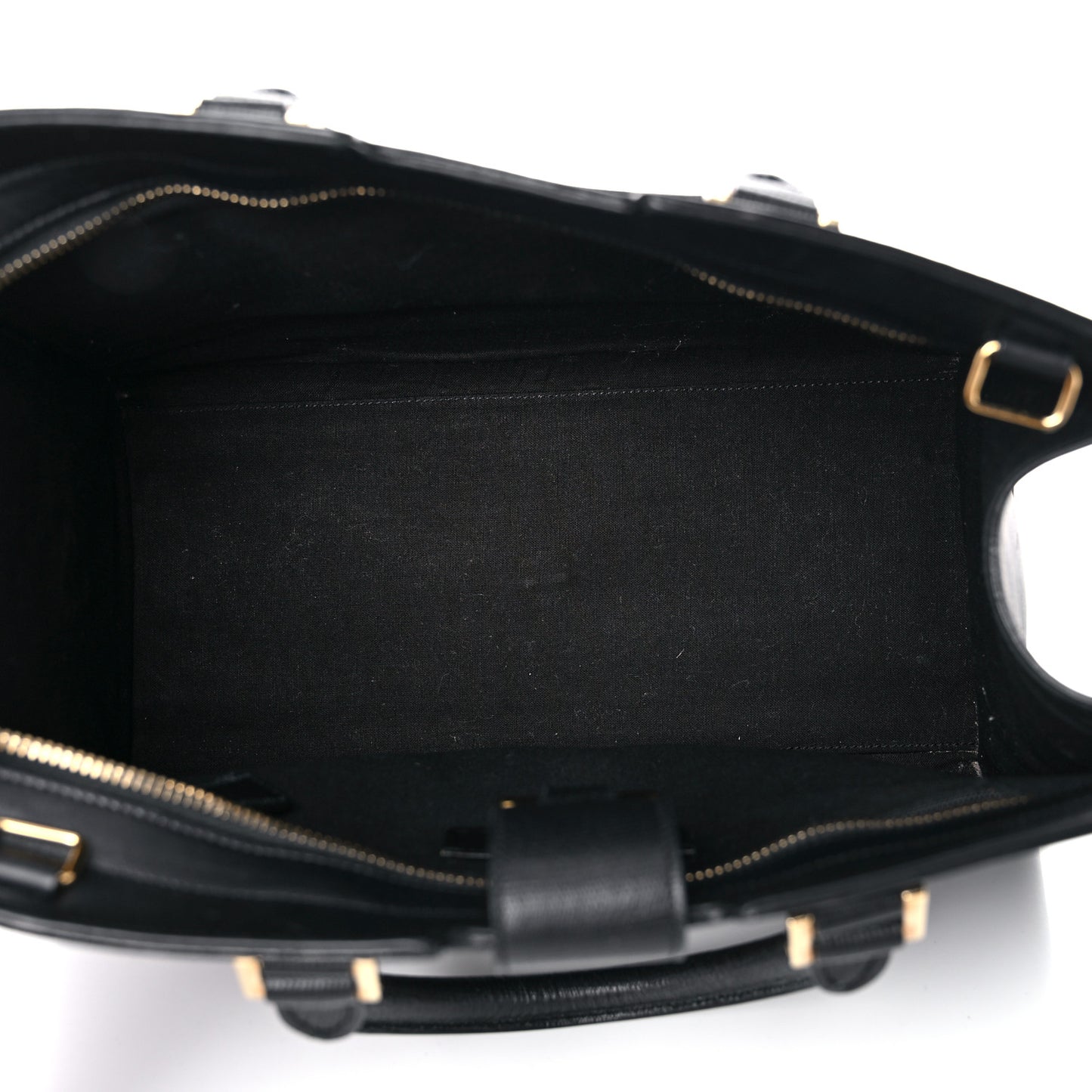 Textured Calfskin Small Classic Y Cabas Black
