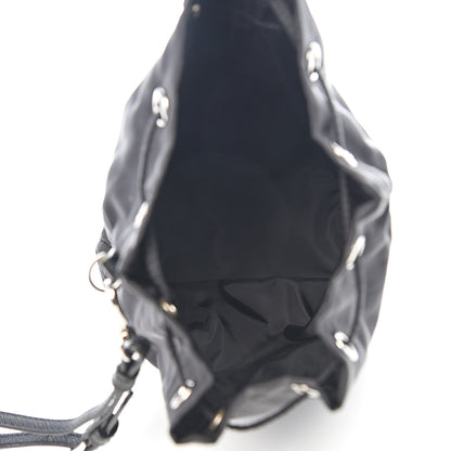 Prada Saffiano Tessuto Nylon Vela Bucket Wristlet Black 4 of 6