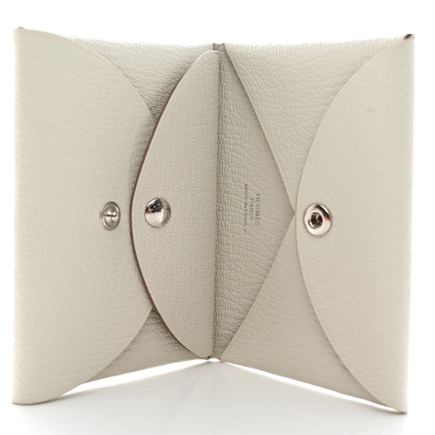 Hermes Chevre Mysore Calvi Duo Card Case Mushroom 5 of 9