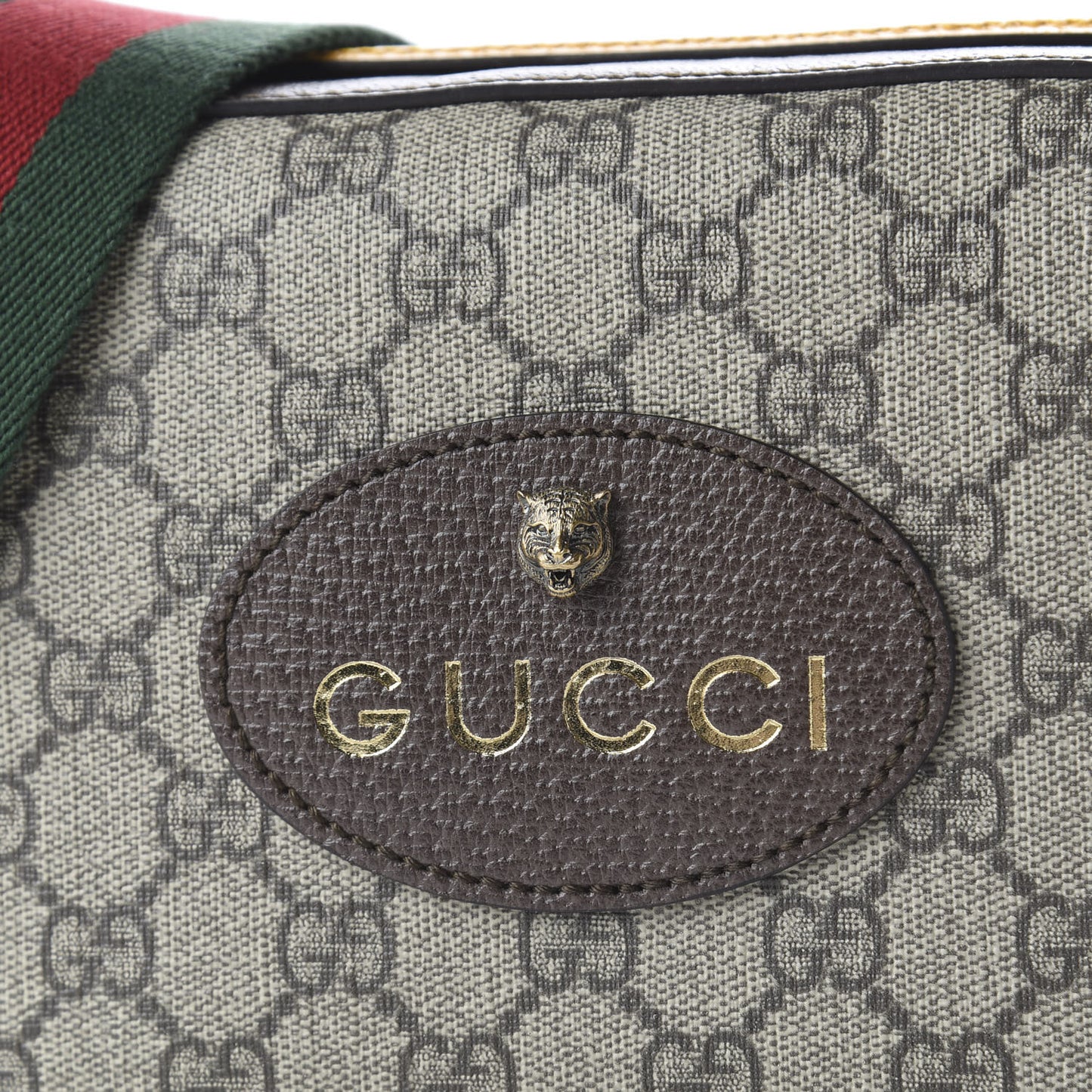 GG Supreme Monogram Web Neo Vintage Shoulder Bag Beige New Acero Crop
