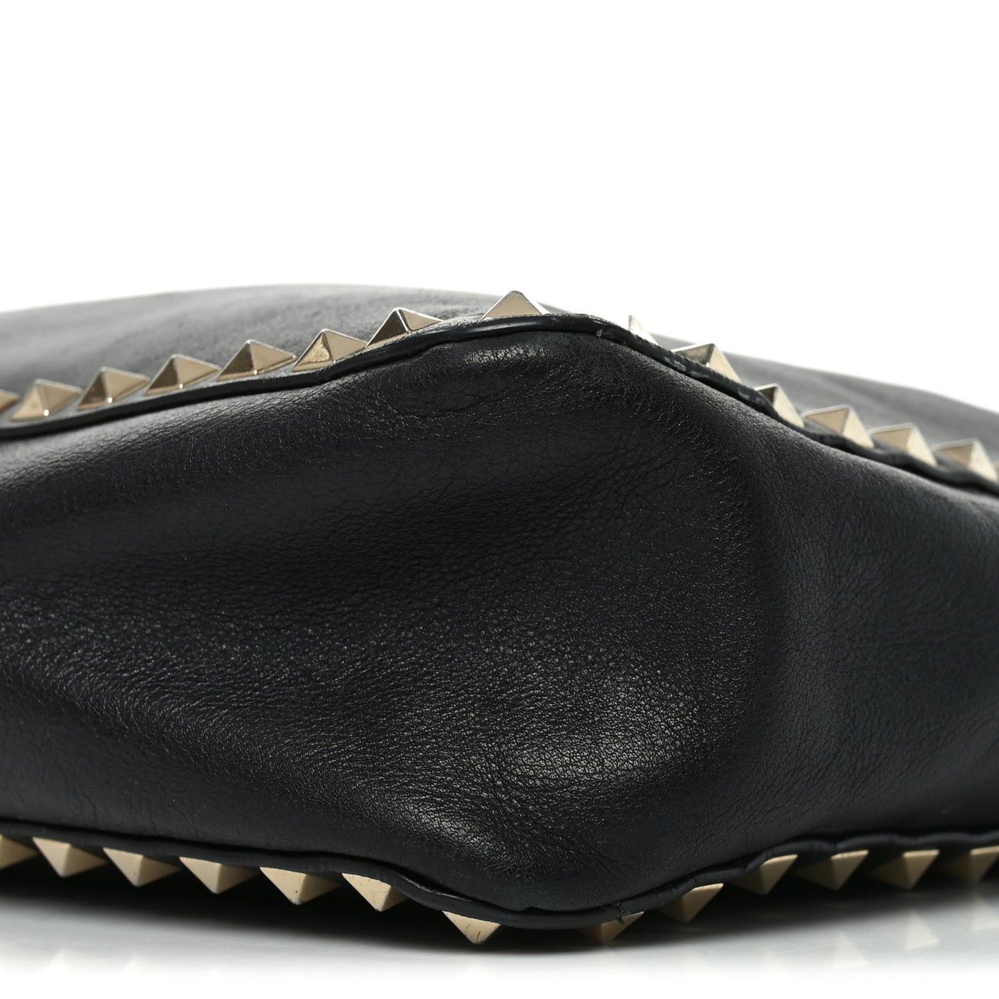 Vitello Calfskin Small Rockstud Flip-Lock Messenger Bag Black