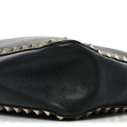 Valentino Garavani Vitello Calfskin Small Rockstud Flip-Lock Messenger Bag Black 9 of 11