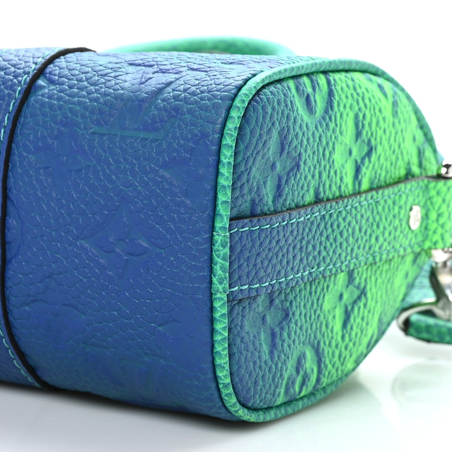 Louis Vuitton Taurillon Illusion Keepall XS Bleu Vert 9 of 9
